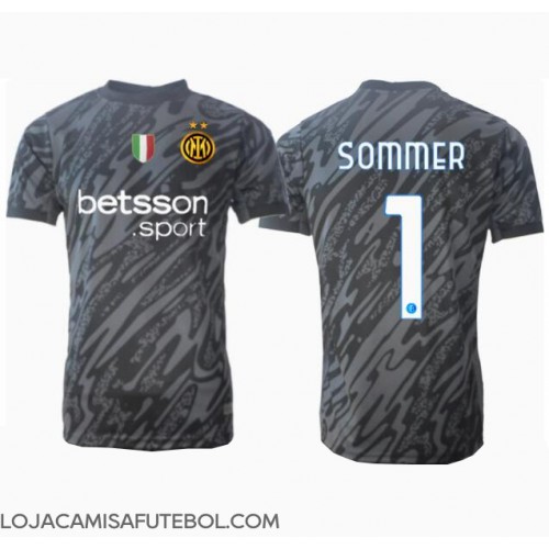 Camisa de Futebol Inter Milan Yann Sommer #1 Goleiro Equipamento Alternativo 2024-25 Manga Curta